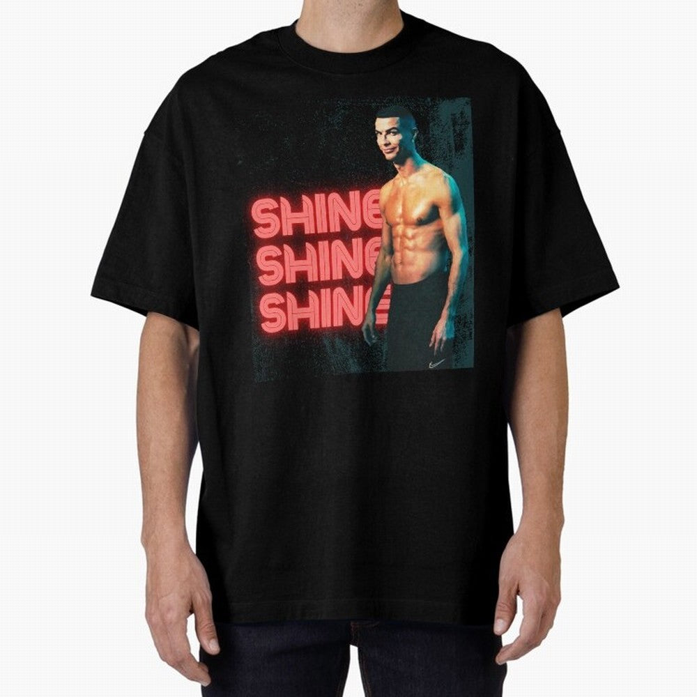 Cristiano Ronaldo Shine Oversized T-Shirt Bring Champion Energy into FIFA World Cup 2026 Group Stage for Fans of Neymar, Haaland and Cristiano Ronaldo and France and Portugal, Bringing Football History, Final Match Energy, Crowd Noise and Once in a