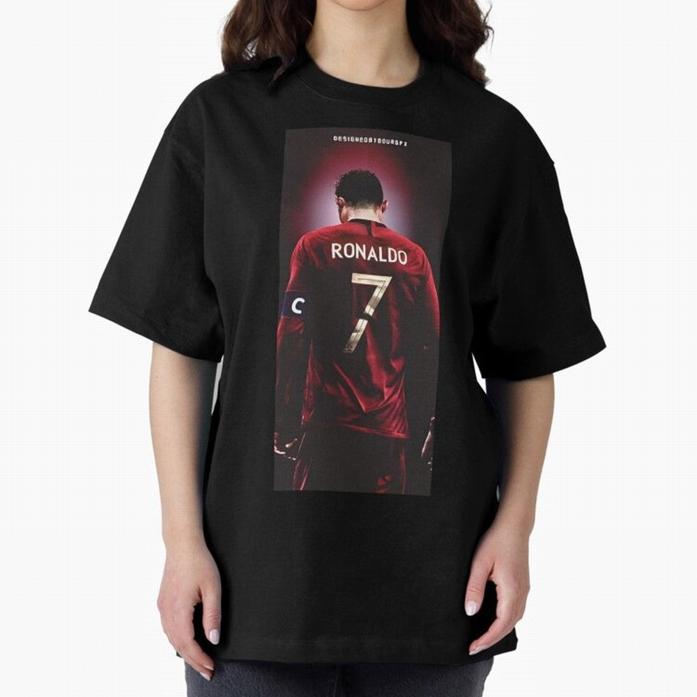 Cristiano Ronaldo Oversized T-Shirt Celebrate the Magic of FIFA World Cup 2026 USA Canada Mexico Inspired by Haaland and Mbappe, Spain Energy, Fan Favorite Moments, National Team Passion, Big Match Drama and Soccer History; Great for Supporters Who