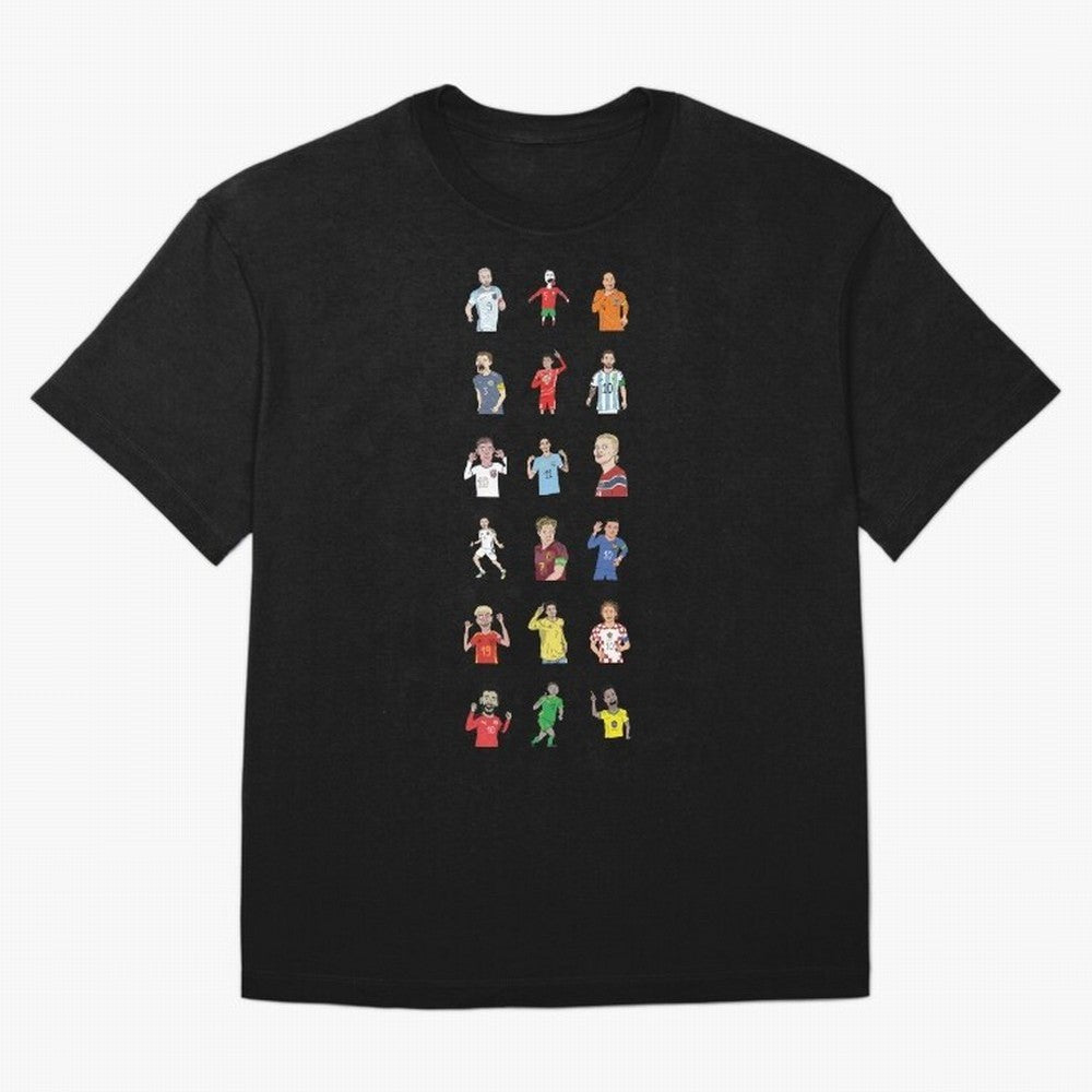 Badly Drawn Footballers Oversized T-Shirt Turn Every Weekend Toward Match Day Hype around FIFA World Cup 2026, Cristiano Ronaldo, Netherlands, Football History, Final Match Energy, Crowd Noise and Once in a Lifetime Moments; Ideal for Football