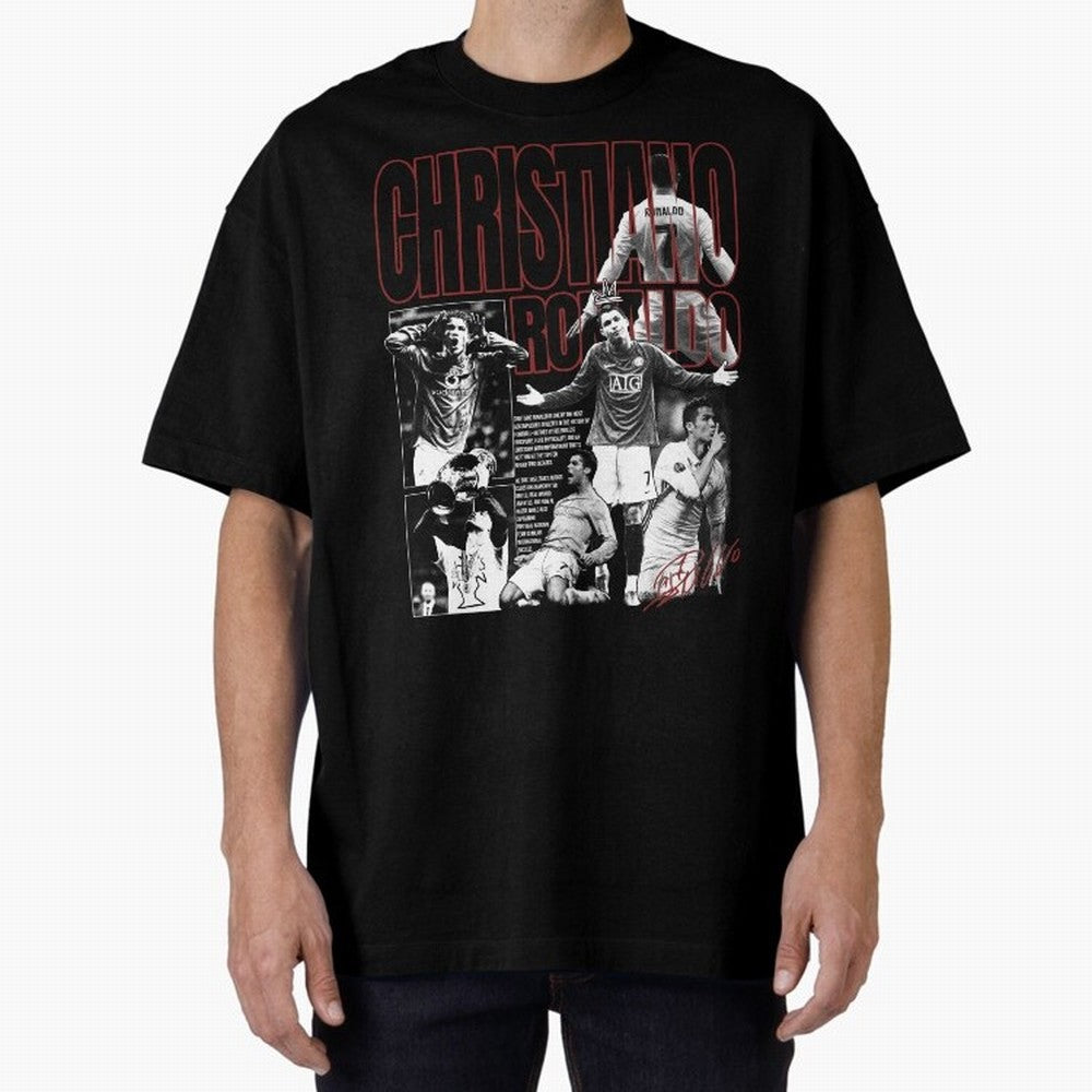 Cristiano Ronaldo Vintage Graphic Oversized T-Shirt Embrace FIFA World Cup 2026 USA Canada Mexico Spirit, Capturing Netherlands, Messi, Soccer Culture, Superstar Moments, National Team Dreams and Competitive Fire; Perfect for Supporters Who Want