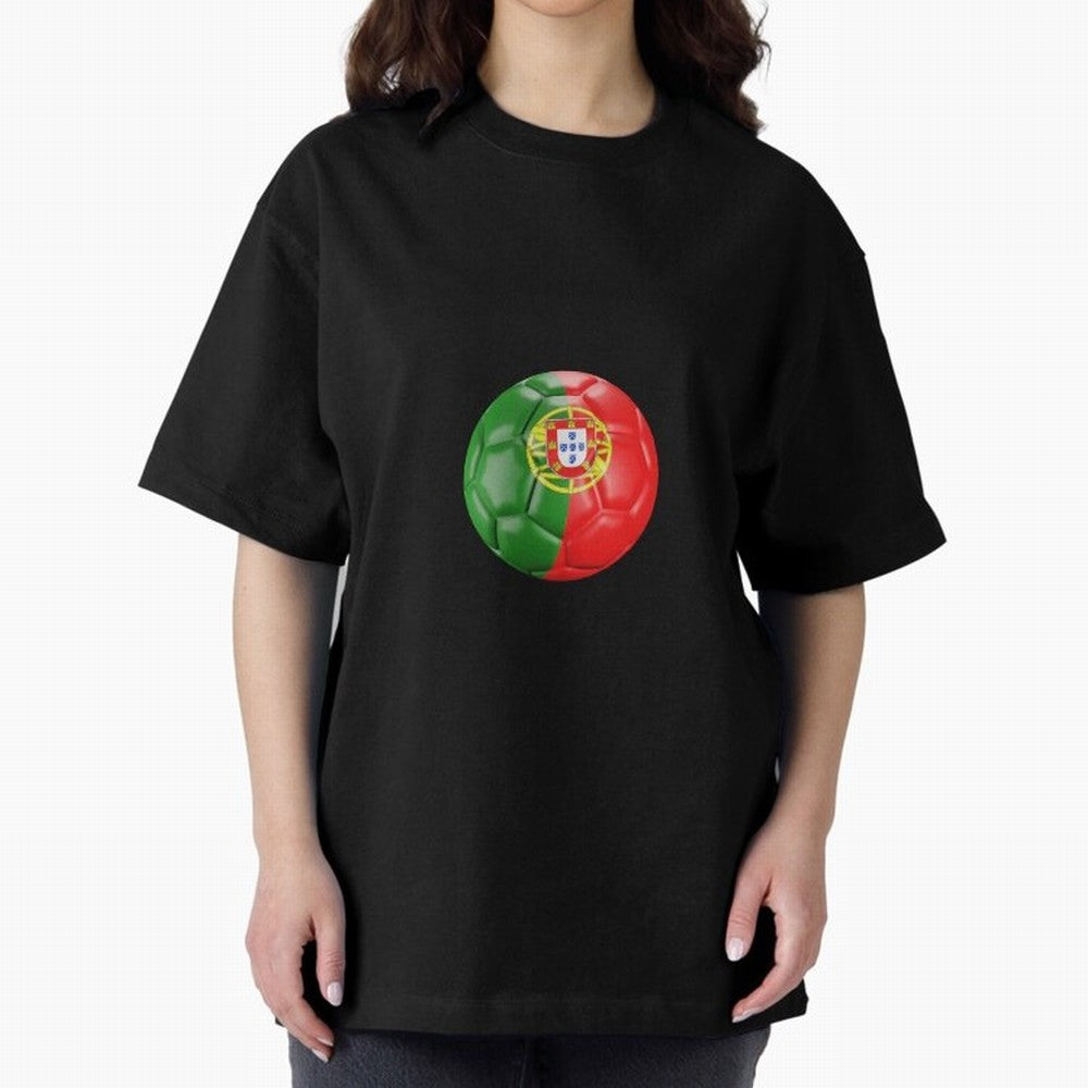 Portugal Oversized T-Shirt Wear the Spirit of FIFA World Cup 2026 for Fans of CR7 and Messi and France, Bringing Vintage Soccer Flavor, Modern Football Stars, National Flags and Final Night Emotion; Perfect for Fans, Collectors, Family Gatherings,