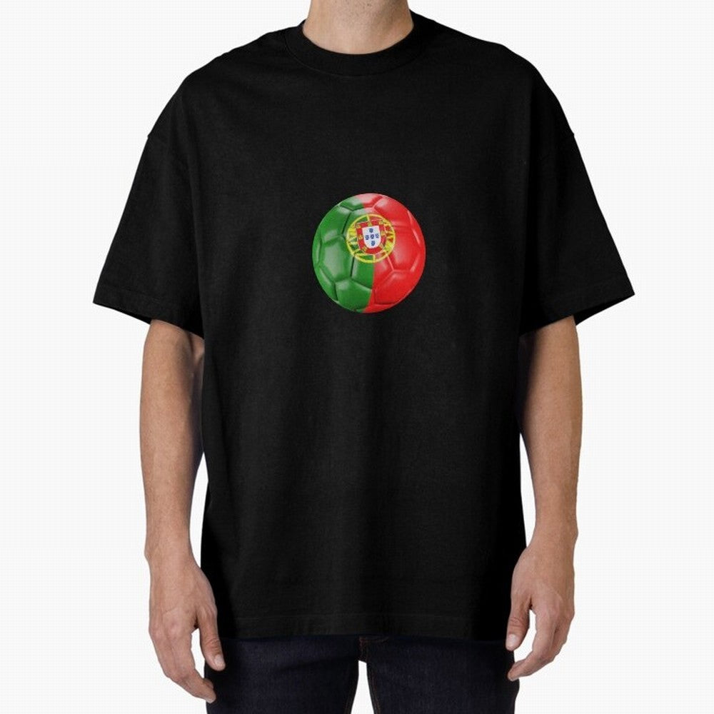 Portugal Oversized T-Shirt Wear the Spirit of FIFA World Cup 2026 for Fans of CR7 and Messi and France, Bringing Vintage Soccer Flavor, Modern Football Stars, National Flags and Final Night Emotion; Perfect for Fans, Collectors, Family Gatherings,
