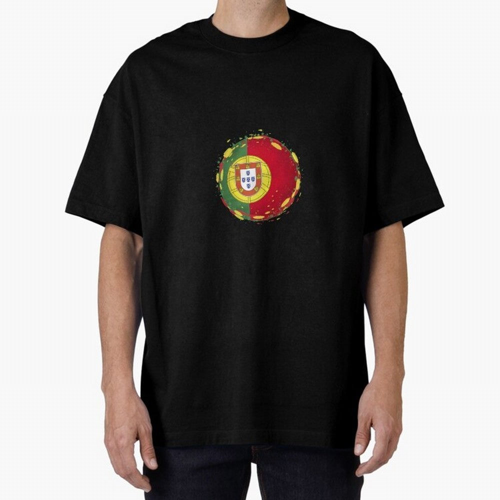 Portugal Oversized T-Shirt Show Fan Pride Across Global Football Passion for FIFA World Cup 2026 Group Stage, Connected to Messi, CR7 and Mbappe, France and Portugal, Soccer Culture, Superstar Moments, National Team Dreams and Competitive Fire;