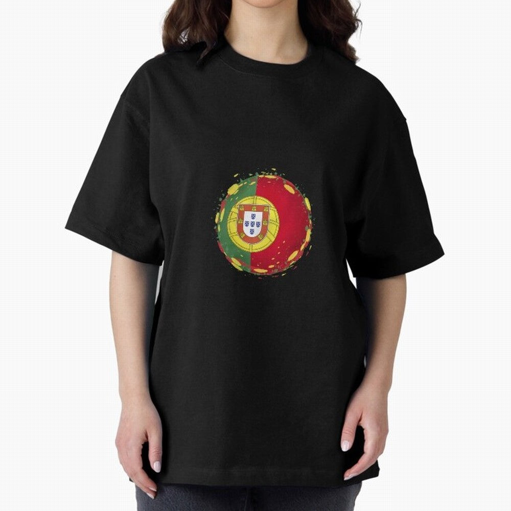 Portugal Oversized T-Shirt Show Fan Pride Across Global Football Passion for FIFA World Cup 2026 Group Stage, Connected to Messi, CR7 and Mbappe, France and Portugal, Soccer Culture, Superstar Moments, National Team Dreams and Competitive Fire;