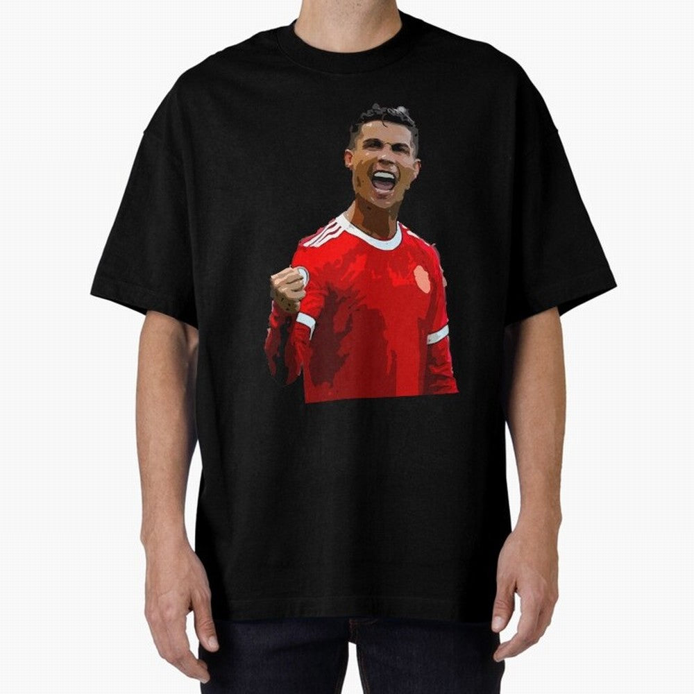 Cristiano Ronaldo Oversized T-Shirt Share the Excitement of FIFA World Cup 2026 USA Canada Mexico Spirit, Filled with England, France and Netherlands, Mbappe and Neymar, Vintage Soccer Flavor, Modern Football Stars, National Flags and Final Night