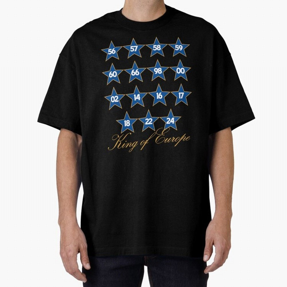 Real Madrid European Cups Oversized T-Shirt Make Game Day About FIFA World Cup 2026 with Cristiano Ronaldo, Argentina, France and Brazil Energy, Supporter Pride, Iconic Celebrations, Legendary Names and Global Match Day Energy; Great for Watch