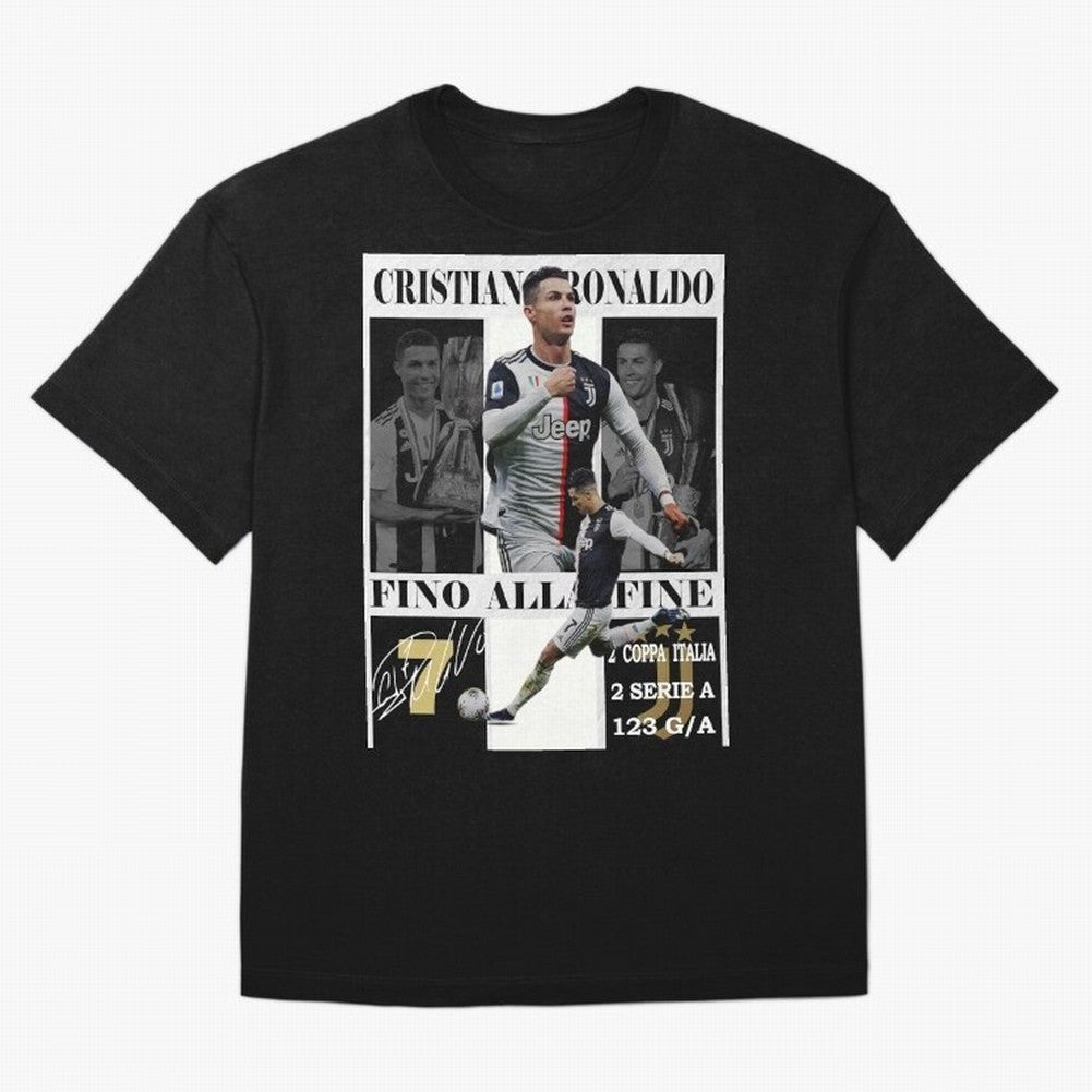 Cristiano Ronaldo Juventus Poster - Iconic CR7 Turin Fan Art Print Oversized T-Shirt Turn Football Passion into Global Football Passion for FIFA World Cup 2026 USA Canada Mexico, Highlighting Messi, CR7 and Mbappe, Brazil, Portugal and Argentina,