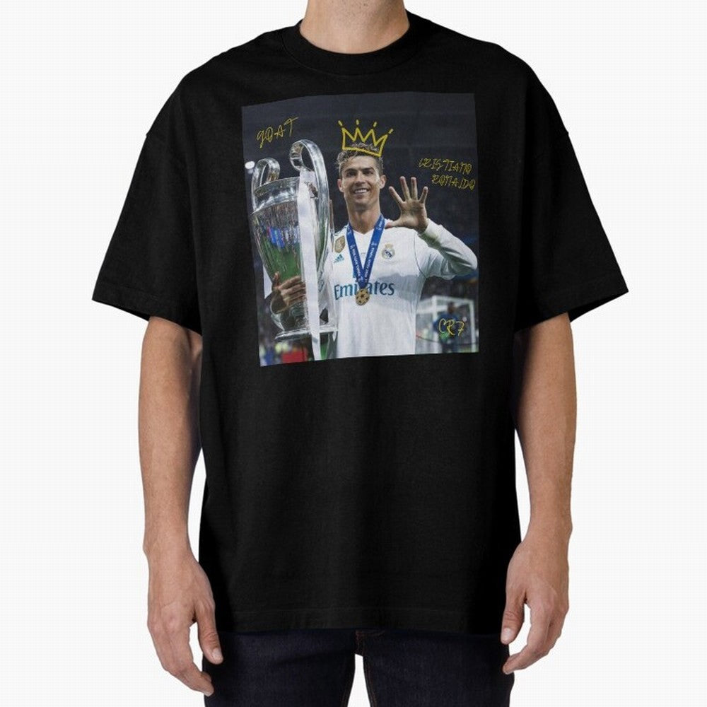 Cristiano Ronaldo- GOAT Oversized T-Shirt Feel the Heartbeat of the FIFA World Cup 2026 Group Stage Journey through Cristiano Ronaldo Highlights, Netherlands Pride, Supporter Pride, Iconic Celebrations, Legendary Names and Global Match Day Energy;