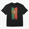 Vintage Portugal Flag Soccer Fan Design Oversized T-Shirt Make Game Day About FIFA World Cup 2026 Group Stage for Fans of Haaland and Mbappe and Argentina, France and Brazil, Bringing Supporter Pride, Iconic Celebrations, Legendary Names and Global