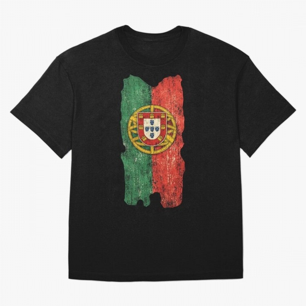 Vintage Portugal Flag Soccer Fan Design Oversized T-Shirt Make Game Day About FIFA World Cup 2026 Group Stage for Fans of Haaland and Mbappe and Argentina, France and Brazil, Bringing Supporter Pride, Iconic Celebrations, Legendary Names and Global