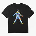 The GOAT Ronaldo Oversized T-Shirt Follow FIFA World Cup 2026 USA Canada Mexico for Fans of Neymar, Haaland and Cristiano Ronaldo and Argentina, Bringing Championship Spirit, Famous Goals, Roaring Crowds and International Football Unity; Ideal for