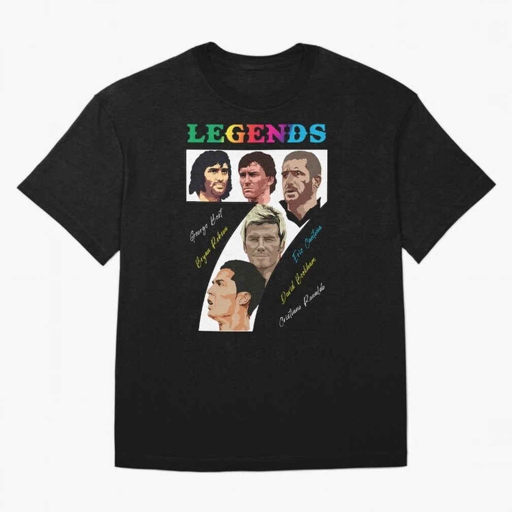 LEGENDS OF FOOTBALL Oversized T-Shirt Show Your Love for Match Day Hype around FIFA World Cup 2026, CR7 and Messi, England, Championship Spirit, Famous Goals, Roaring Crowds and International Football Unity; Built for Supporters Chasing Trophy