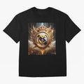 Galaxy of Real Madrid Oversized T-Shirt Honor Football Greatness during the FIFA World Cup 2026 Journey through CR7 and Messi Highlights, Portugal Pride, Championship Spirit, Famous Goals, Roaring Crowds and International Football Unity; Perfect