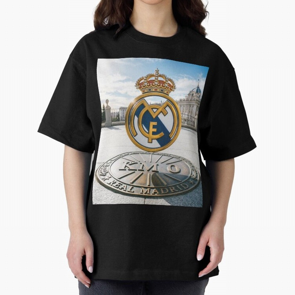 Madrid Futbol km0 Oversized T-Shirt Carry FIFA World Cup 2026 Group Stage Highlighting Cristiano Ronaldo, Haaland and CR7, England, France and Netherlands Energy, Retro Football Energy, Iconic Rivalries, Trophy Chase Drama and Stadium Atmosphere;