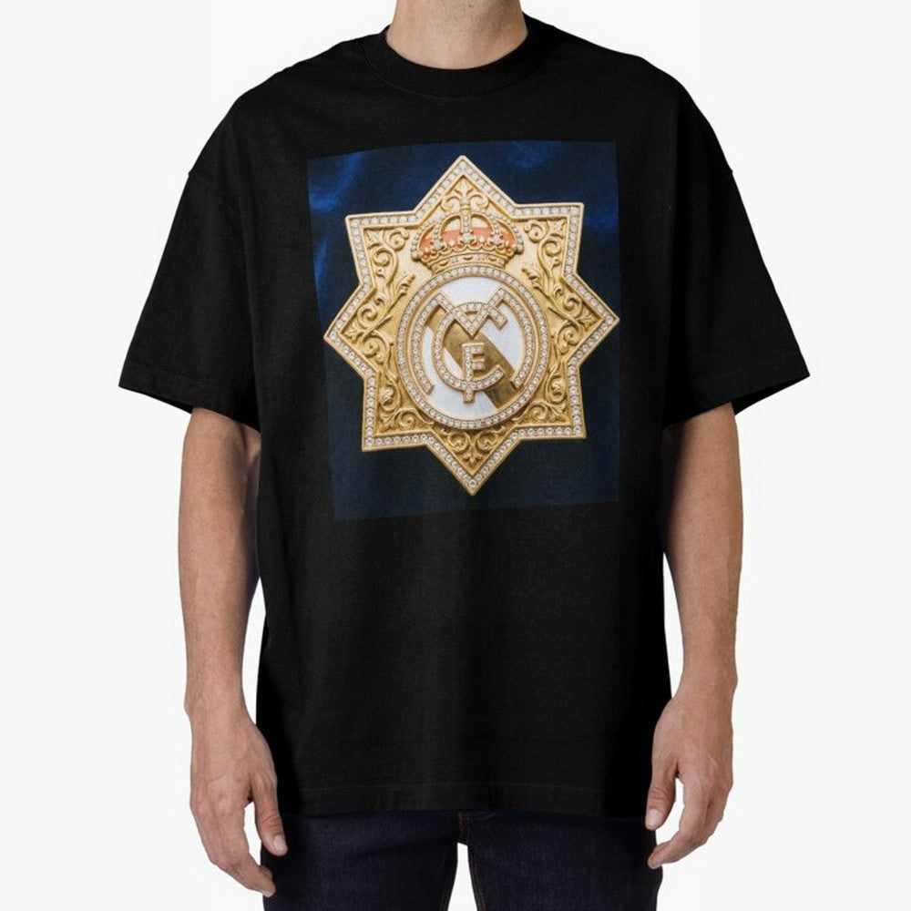 Escudo del Realma Oversized T-Shirt Follow Every Goal of Match Day Hype around FIFA World Cup 2026 USA Canada Mexico, Mbappe, Portugal, Worldwide Fan Energy, Dramatic Goals, Stadium Lights and Championship Celebrations; Perfect for Fans,