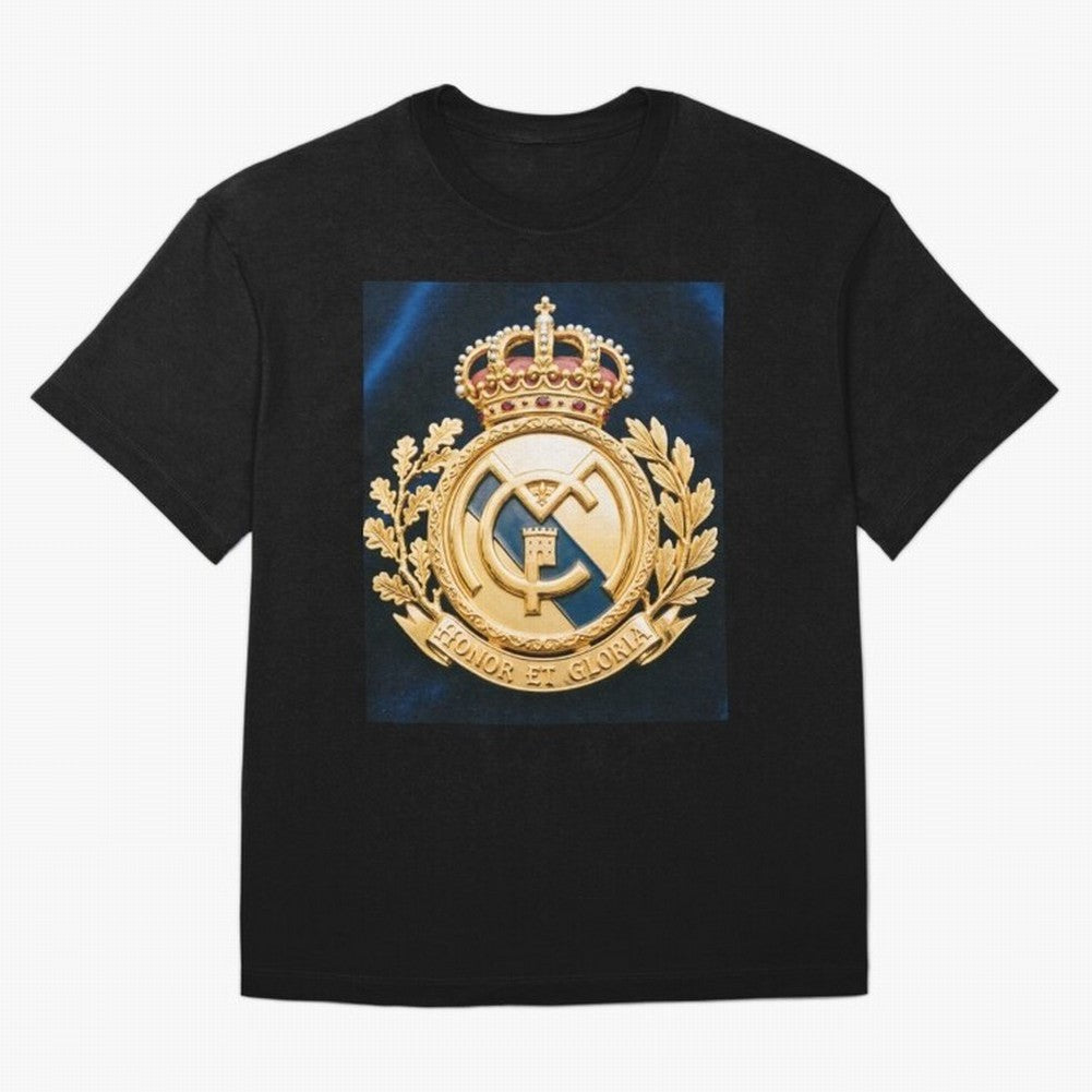 Madrid Honor y Gloria Oversized T-Shirt Bring Bold Fan Energy to Global Football Passion for FIFA World Cup 2026 Group Stage, Inspired by Neymar, Haaland and Cristiano Ronaldo, England, Worldwide Fan Energy, Dramatic Goals, Stadium Lights and