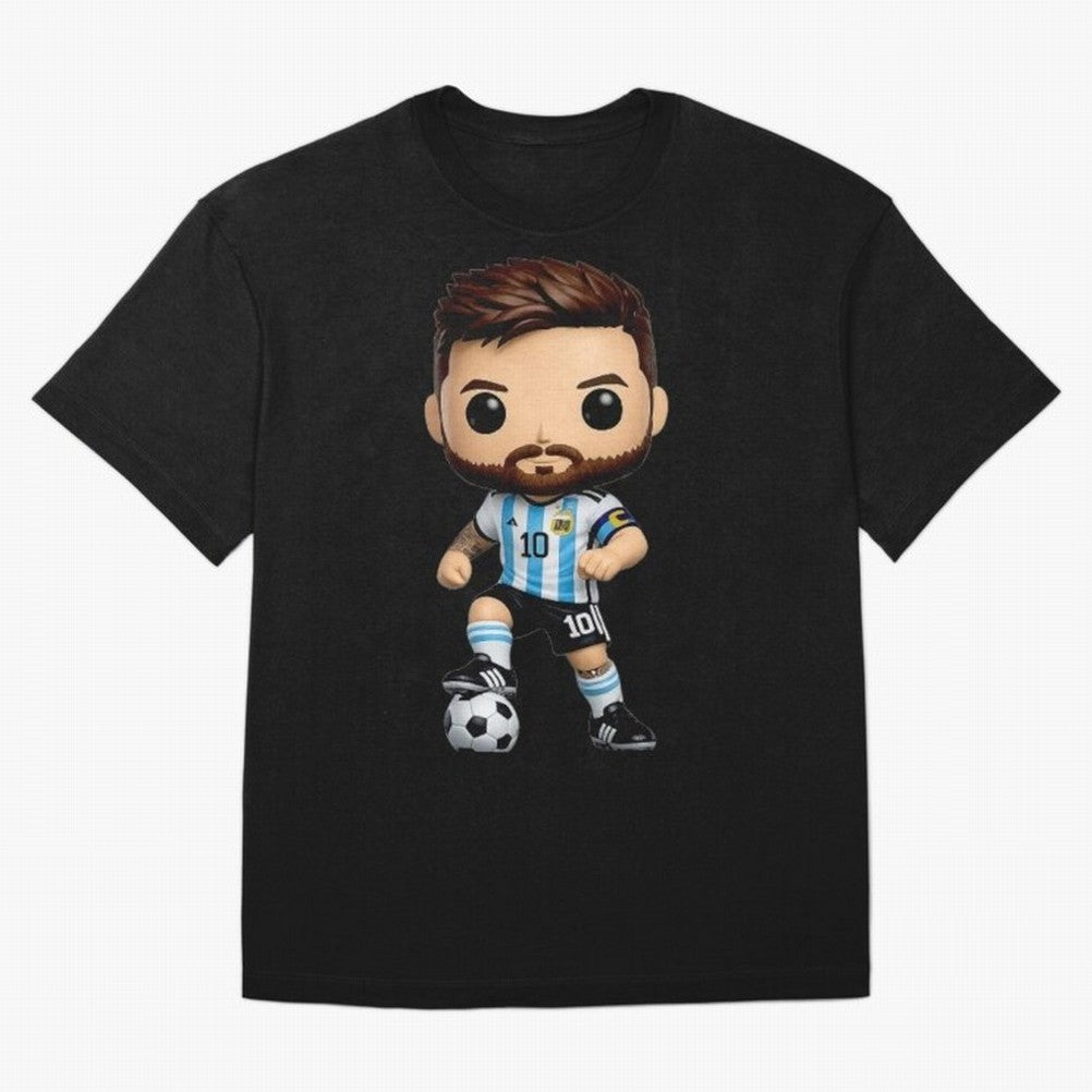 Lionel Messi Figurine Oversized T-Shirt Capture FIFA World Cup 2026 USA Canada Mexico Driven by CR7, Portugal Energy, Stadium Chants, National Pride, Trophy Dreams and Unforgettable Football Memories; Created for Match Day Parties, Soccer Gifts,