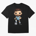 Lionel Messi Figurine Oversized T-Shirt Capture FIFA World Cup 2026 USA Canada Mexico Driven by CR7, Portugal Energy, Stadium Chants, National Pride, Trophy Dreams and Unforgettable Football Memories; Created for Match Day Parties, Soccer Gifts,