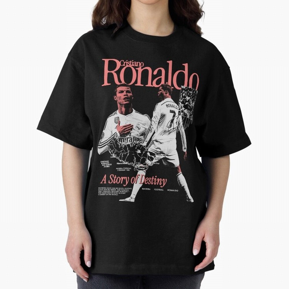 CR7 Cristiano Oversized T-Shirt Experience the FIFA World Cup 2026 USA Canada Mexico Journey through CR7 Highlights, England Pride, Vintage Soccer Flavor, Modern Football Stars, National Flags and Final Night Emotion; Perfect for Supporters Who
