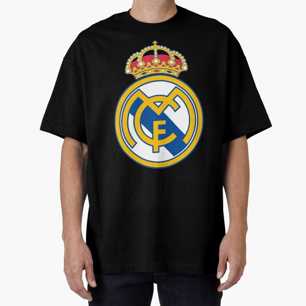 The Madrid Cf Logo Oversized T-Shirt Celebrate Every Goal in Global Football Passion for FIFA World Cup 2026 USA Canada Mexico, Celebrating Mbappe, Portugal, Supporter Pride, Iconic Celebrations, Legendary Names and Global Match Day Energy; Made
