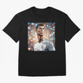 Ronaldo Cr7 Cristiano The Goat Artwork Futbol Soccer Oversized T-Shirt Bring International Match Energy to the FIFA World Cup 2026 USA Canada Mexico Journey through CR7 and Messi Highlights, France Pride, Football History, Final Match Energy, Crowd