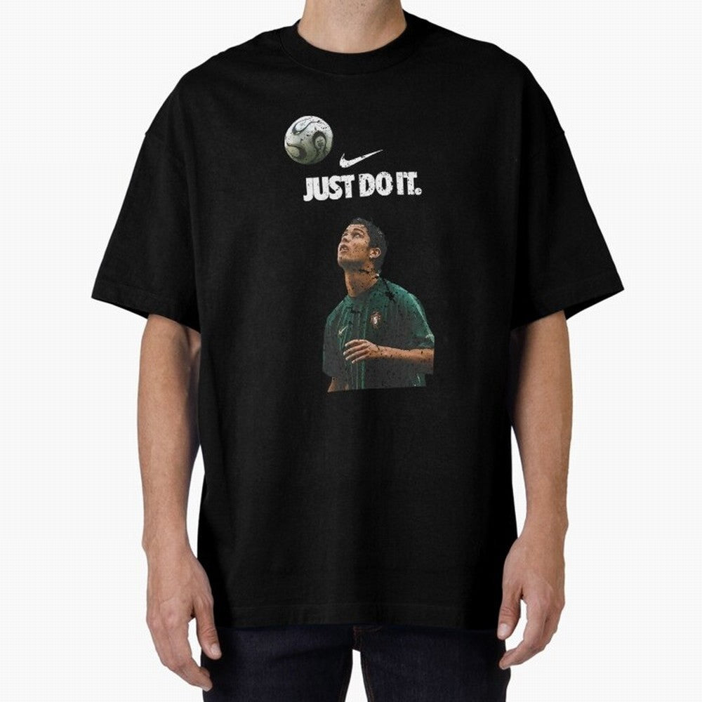 Cristiano Ronaldo Just Do It Oversized T-Shirt Join FIFA World Cup 2026 Group Stage for Fans of CR7 and Portugal, Spain and Germany, Bringing Retro Football Energy, Iconic Rivalries, Trophy Chase Drama and Stadium Atmosphere; Perfect for People Who