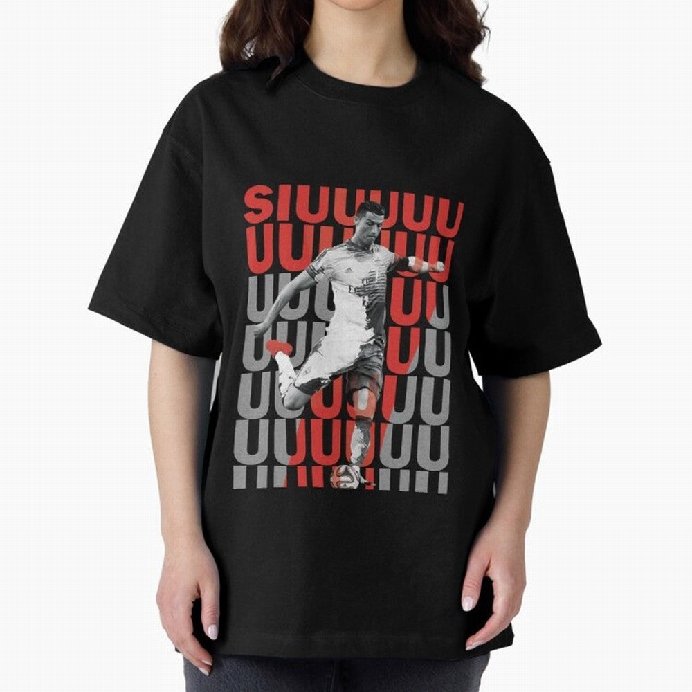 Siuuuuuu Cristiano Ronaldo Oversized T-Shirt Show Love for Legendary Goals in the FIFA World Cup 2026 Group Stage Journey through Messi Highlights, Portugal, Spain and Germany Pride, Soccer Culture, Superstar Moments, National Team Dreams and