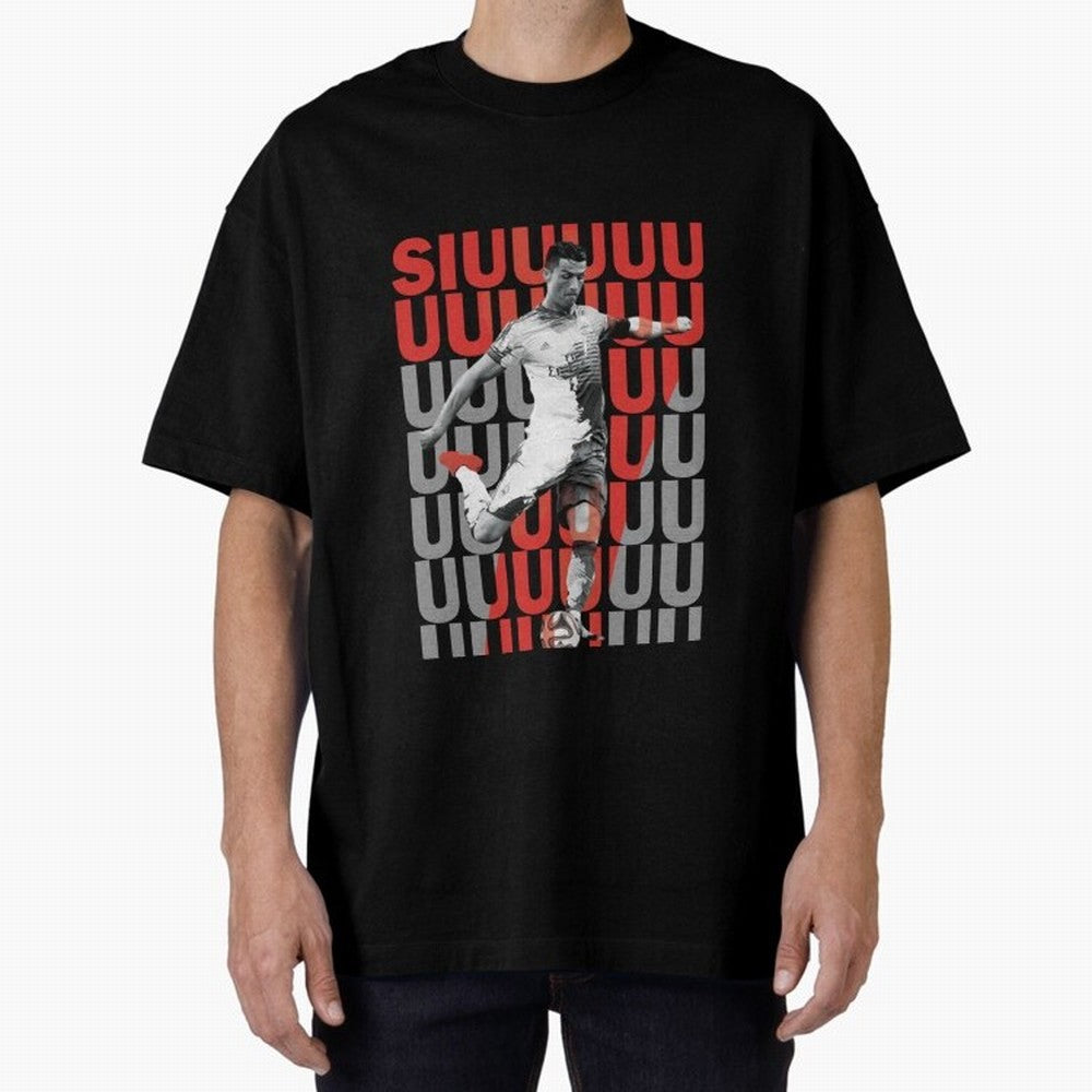 Siuuuuuu Cristiano Ronaldo Oversized T-Shirt Show Love for Legendary Goals in the FIFA World Cup 2026 Group Stage Journey through Messi Highlights, Portugal, Spain and Germany Pride, Soccer Culture, Superstar Moments, National Team Dreams and