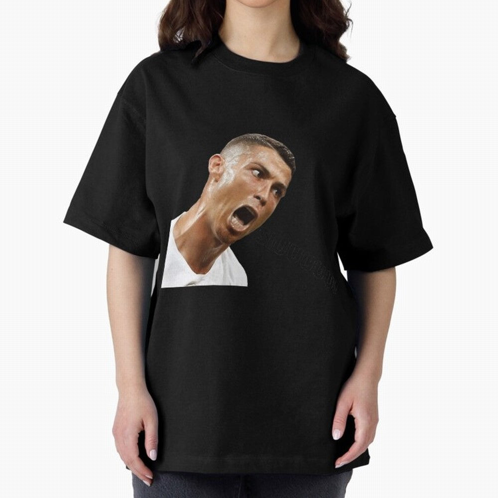 Cristiano Ronaldo Siuuu Oversized T-Shirt Show Fan Pride Across Global Football Passion for FIFA World Cup 2026 USA Canada Mexico, Driven by Messi, Spain, Football Festival Excitement, Trophy Ambitions, Country Rivalries and Star Player Buzz; Ideal