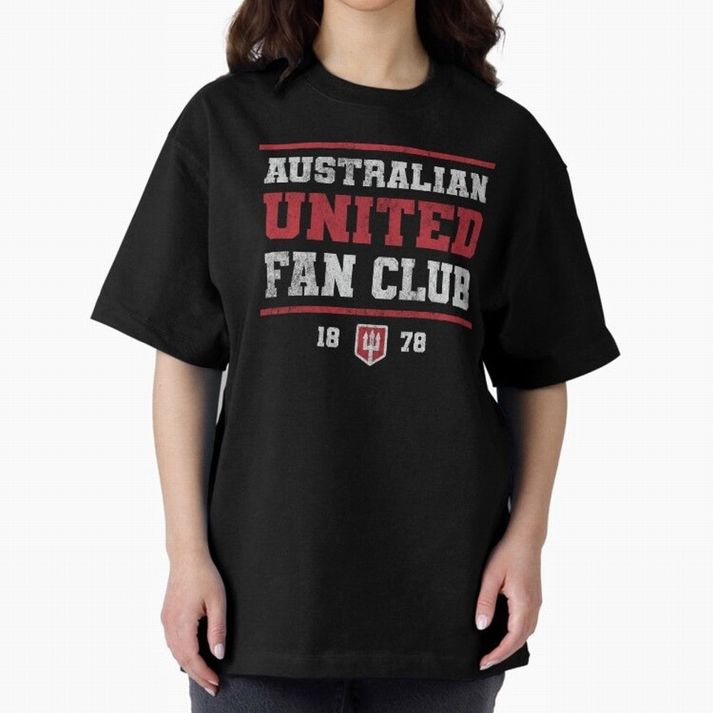 Australian United Fan Club Oversized T-Shirt Support Iconic Players in FIFA World Cup 2026 for Fans of Cristiano Ronaldo, Haaland and CR7 and Portugal, Bringing Championship Spirit, Famous Goals, Roaring Crowds and International Football Unity;