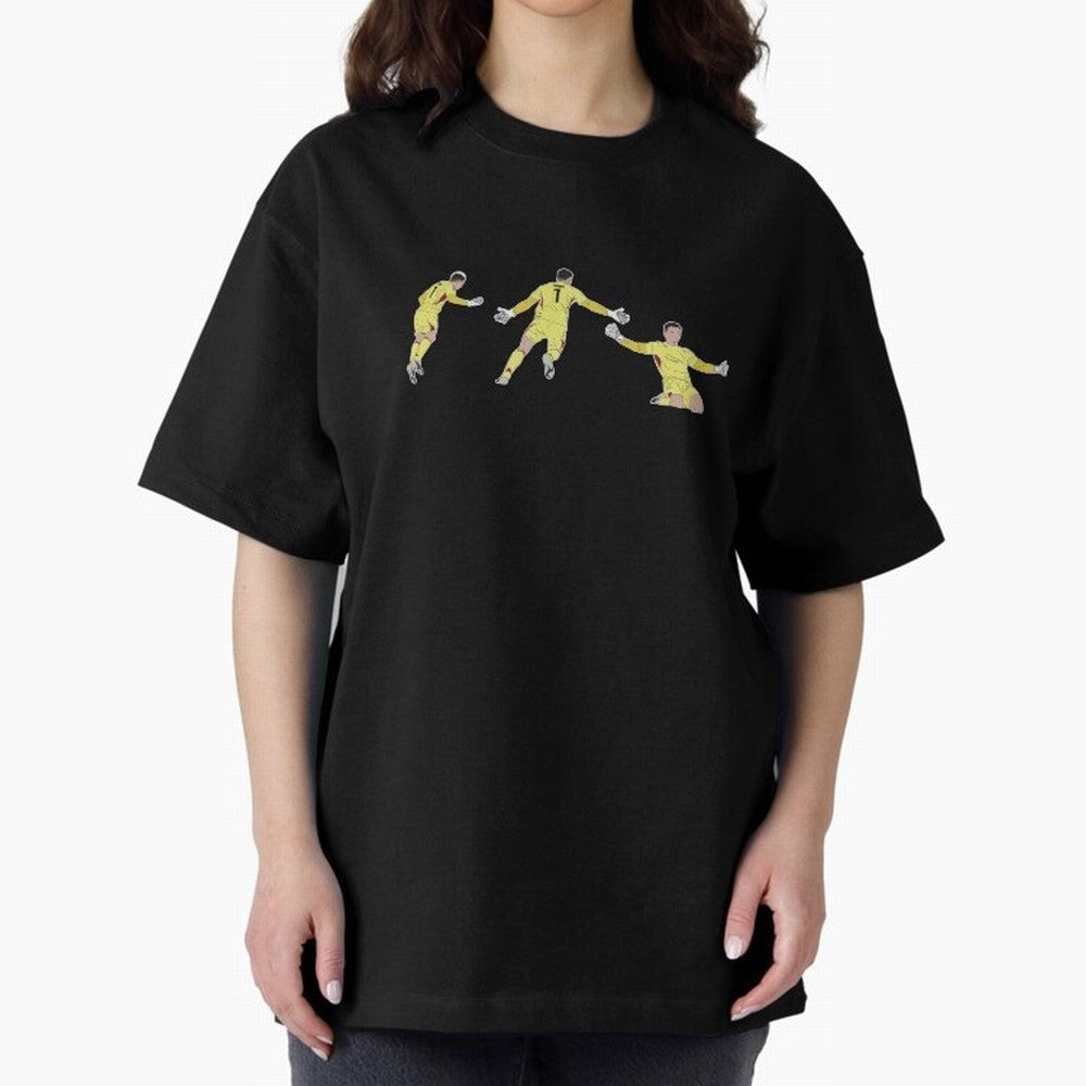 Anatoliy Trubin Last Minute Header Goal Celebration Oversized T-Shirt Live for the Drama of Global Football Passion for FIFA World Cup 2026, Driven by Mbappe and Neymar, Spain and Netherlands, Classic Soccer Heritage, Championship Pressure, Fan