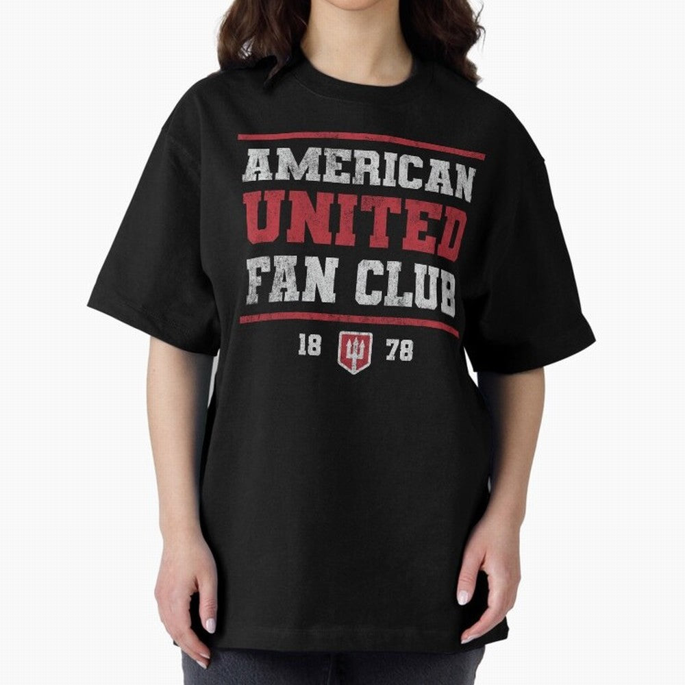 American United Fan Club Oversized T-Shirt Support Iconic Players in FIFA World Cup 2026 for Fans of Messi, Neymar and Mbappe and Argentina, France and Brazil, Bringing Classic Soccer Heritage, Championship Pressure, Fan Loyalty and International