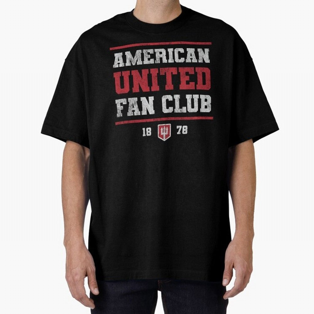 American United Fan Club Oversized T-Shirt Support Iconic Players in FIFA World Cup 2026 for Fans of Messi, Neymar and Mbappe and Argentina, France and Brazil, Bringing Classic Soccer Heritage, Championship Pressure, Fan Loyalty and International