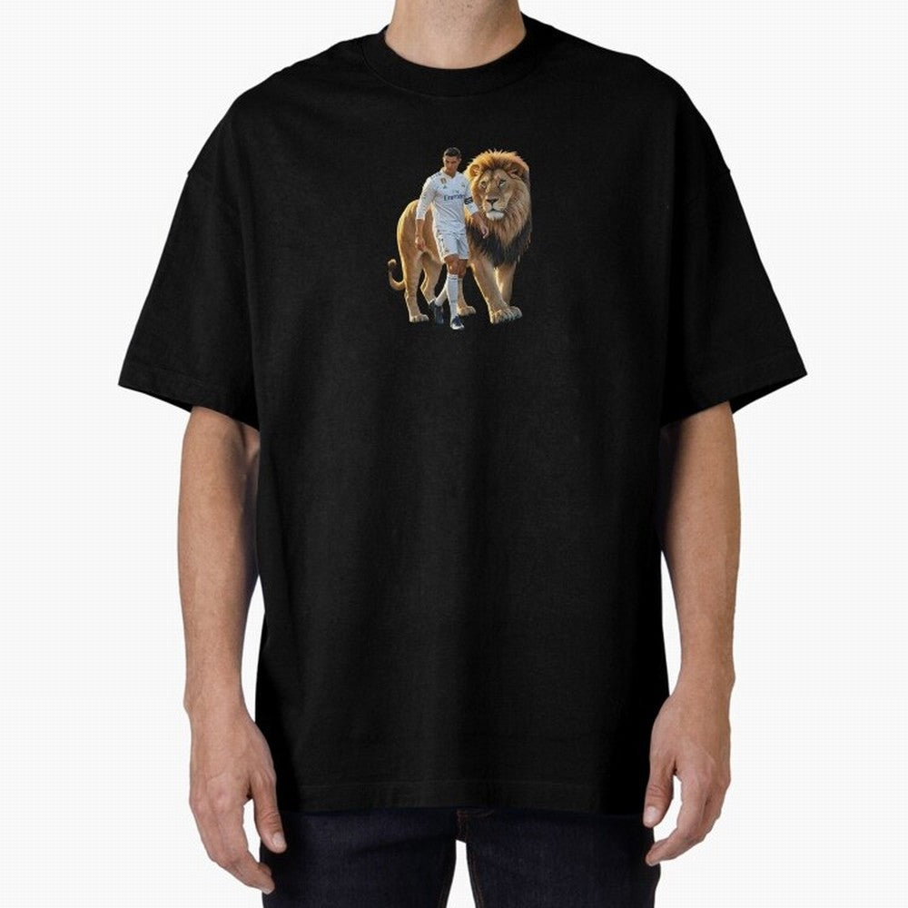 Christiano Ronaldo lion Oversized T-Shirt Experience the Global Stage of Match Day Hype around FIFA World Cup 2026 Group Stage, Messi and Cristiano Ronaldo, France and Portugal, Fan Favorite Moments, National Team Passion, Big Match Drama and