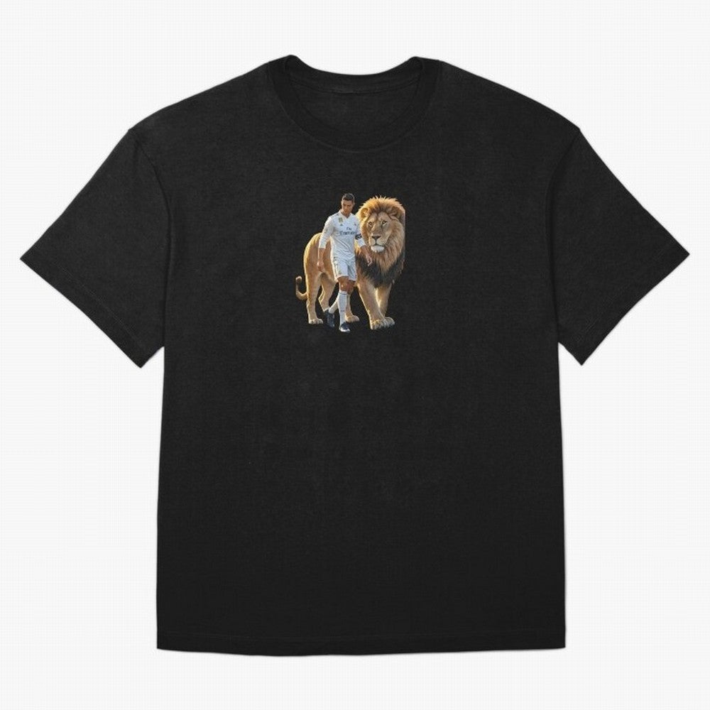 Christiano Ronaldo lion Oversized T-Shirt Experience the Global Stage of Match Day Hype around FIFA World Cup 2026 Group Stage, Messi and Cristiano Ronaldo, France and Portugal, Fan Favorite Moments, National Team Passion, Big Match Drama and