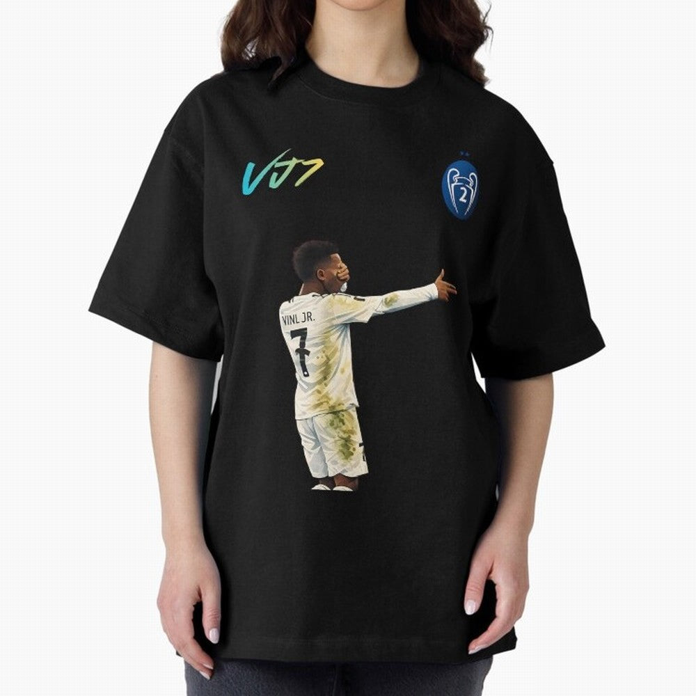 Vini Jr Oversized T-Shirt Bring Champion Energy into FIFA World Cup 2026 USA Canada Mexico Inspired by CR7 and Messi, England, France and Netherlands Energy, Stadium Memories, Football Loyalty, International Chants and Championship Tradition; Built
