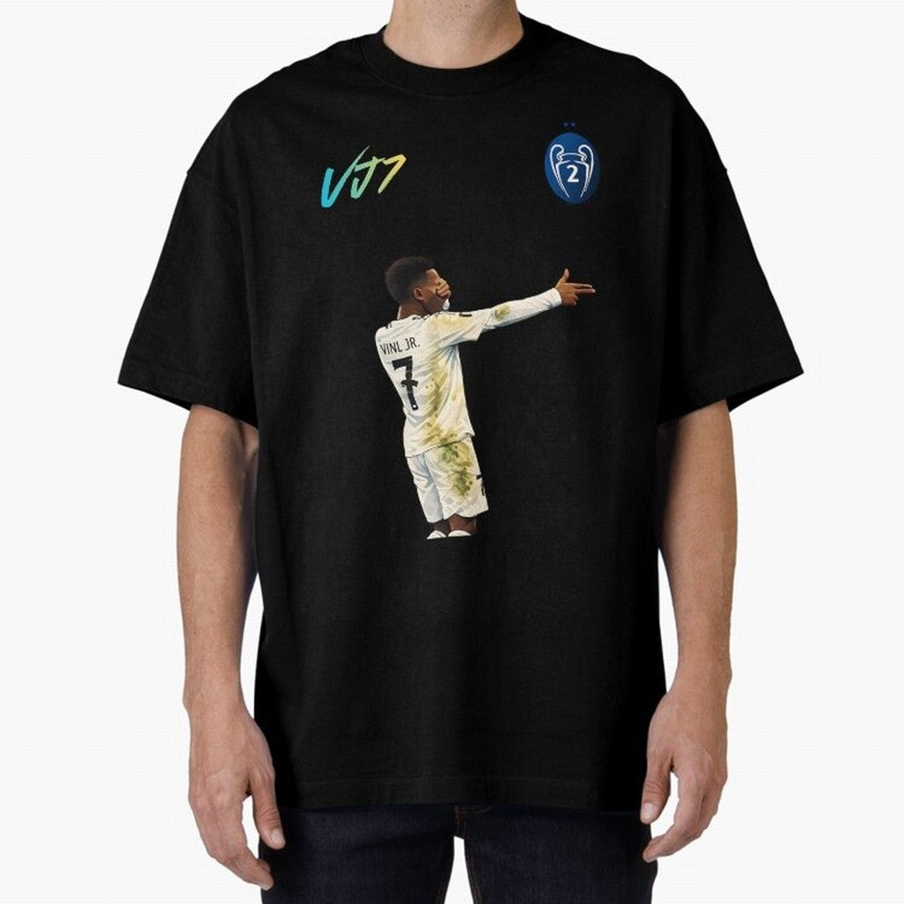 Vini Jr Oversized T-Shirt Bring Champion Energy into FIFA World Cup 2026 USA Canada Mexico Inspired by CR7 and Messi, England, France and Netherlands Energy, Stadium Memories, Football Loyalty, International Chants and Championship Tradition; Built