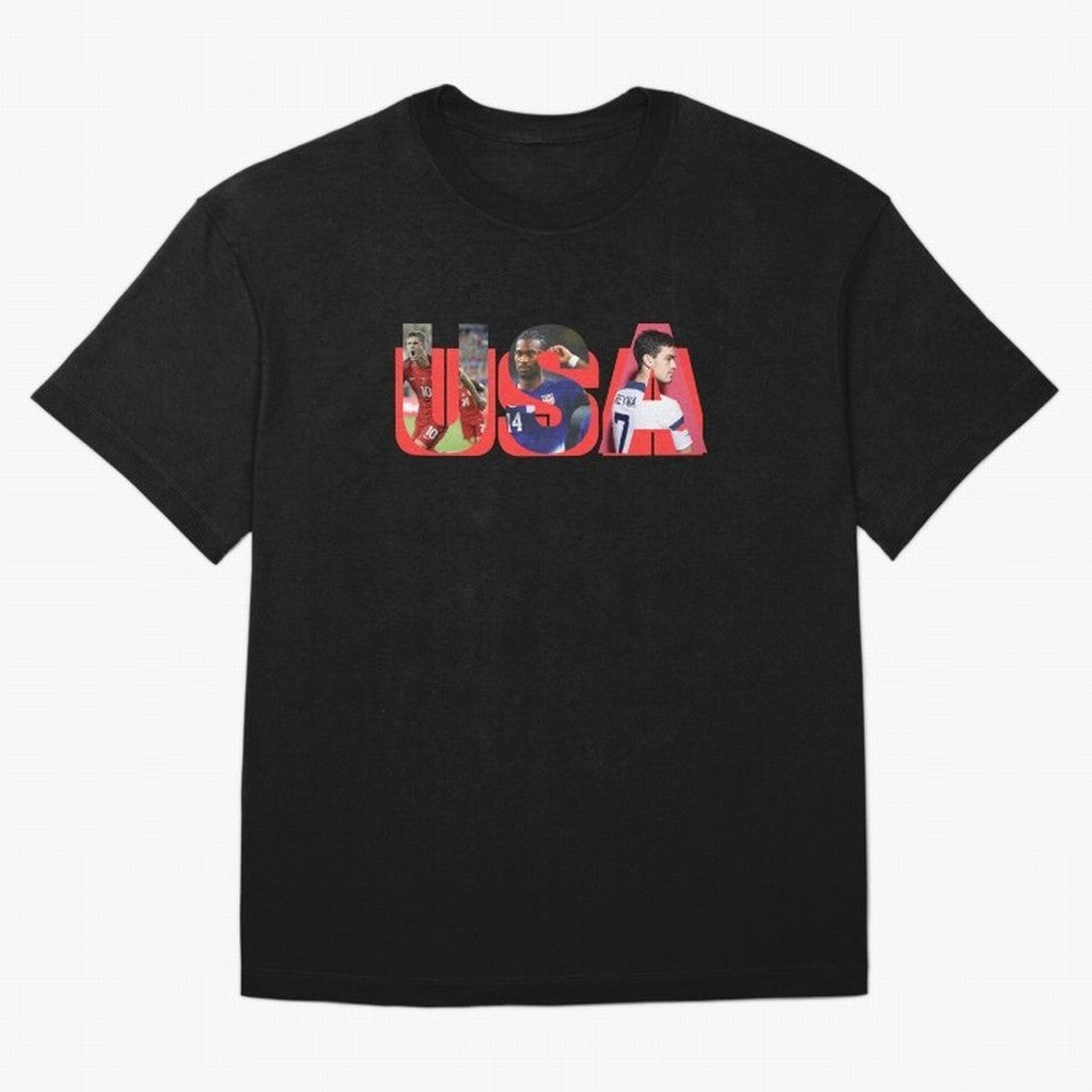 USA Soccer Cristian Pulisic, Haji Wright, Gio Reyna Oversized T-Shirt Cheer for FIFA World Cup 2026 USA Canada Mexico for Fans of Messi, Neymar and Mbappe and Spain, Bringing Stadium Chants, National Pride, Trophy Dreams and Unforgettable Football