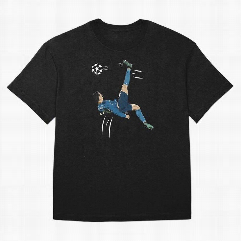 Cristiano Ronaldo Bicycle Kick Oversized T-Shirt Make Game Day About FIFA World Cup 2026 USA Canada Mexico Capturing Mbappe and Neymar, Brazil Energy, Football History, Final Match Energy, Crowd Noise and Once in a Lifetime Moments; Great for