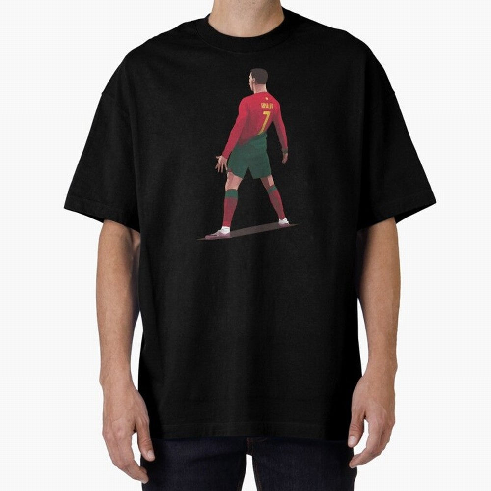 CR7 Celebration Pose Oversized T-Shirt Support the Legends of FIFA World Cup 2026 Spirit, Driven by England, CR7, Soccer Culture, Superstar Moments, National Team Dreams and Competitive Fire; Made for Die Hard Supporters, Soccer Lovers, Game Day