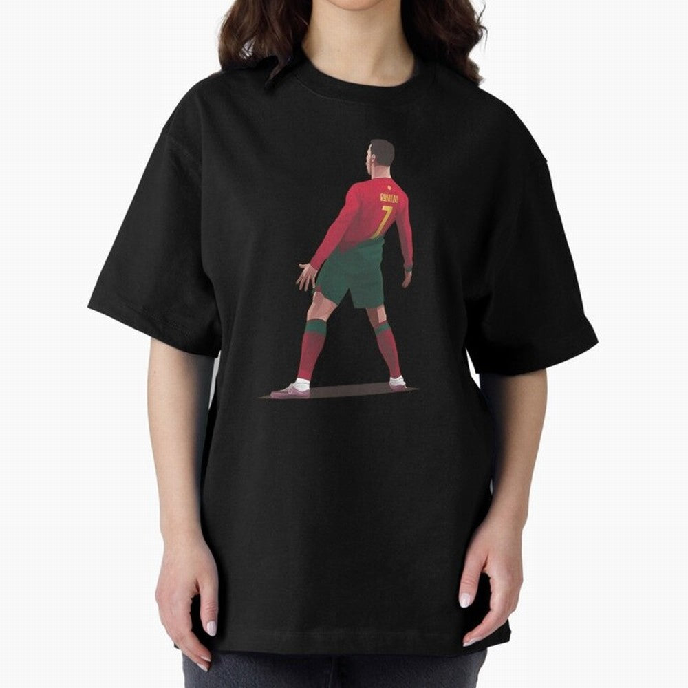 CR7 Celebration Pose Oversized T-Shirt Support the Legends of FIFA World Cup 2026 Spirit, Driven by England, CR7, Soccer Culture, Superstar Moments, National Team Dreams and Competitive Fire; Made for Die Hard Supporters, Soccer Lovers, Game Day