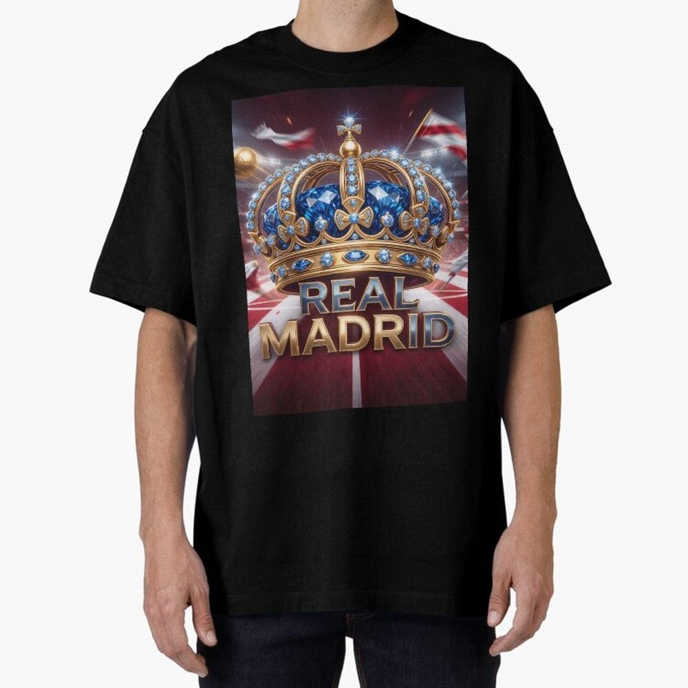 The Diamond of Real Madrid Oversized T-Shirt Cheer through Every Moment of Global Football Passion for FIFA World Cup 2026, Celebrating Messi, Neymar and Mbappe, France, Fan Favorite Moments, National Team Passion, Big Match Drama and Soccer