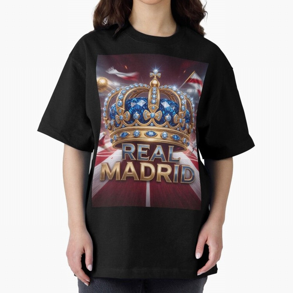 The Diamond of Real Madrid Oversized T-Shirt Cheer through Every Moment of Global Football Passion for FIFA World Cup 2026, Celebrating Messi, Neymar and Mbappe, France, Fan Favorite Moments, National Team Passion, Big Match Drama and Soccer