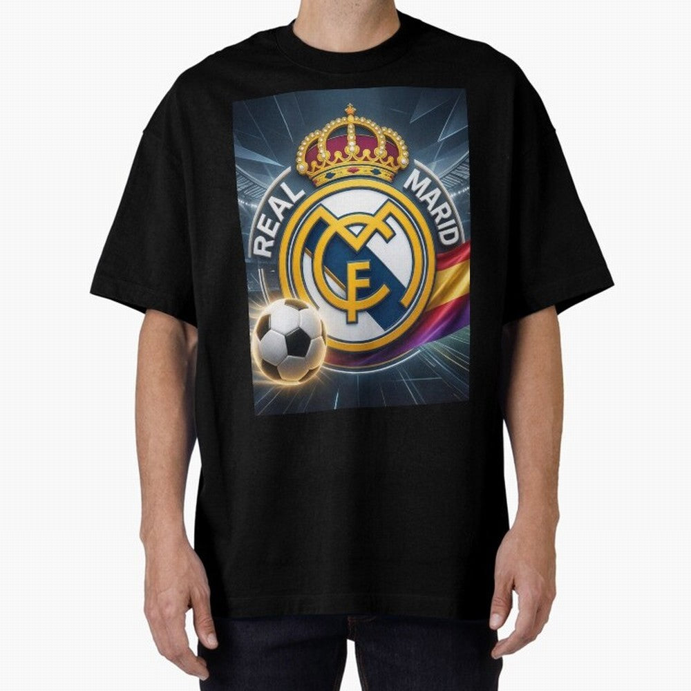 Pelot¨®n Real Madrid Oversized T-Shirt Feel FIFA World Cup 2026 Group Stage for Fans of Cristiano Ronaldo, Haaland and CR7 and Spain, Bringing Soccer Culture, Superstar Moments, National Team Dreams and Competitive Fire; Ideal for Fans Who Follow