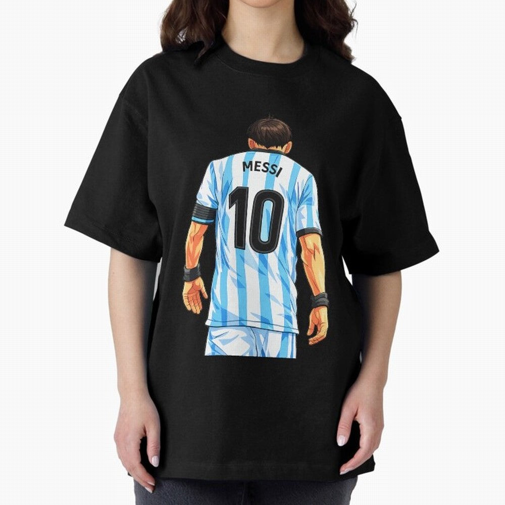 Messi Argentina 10 Oversized T-Shirt Create the FIFA World Cup 2026 Group Stage Journey through CR7 and Messi Highlights, France Pride, Champion Mindset, Group Stage Buzz, Knockout Tension and Passionate Fan Culture; Perfect for Fans, Collectors,