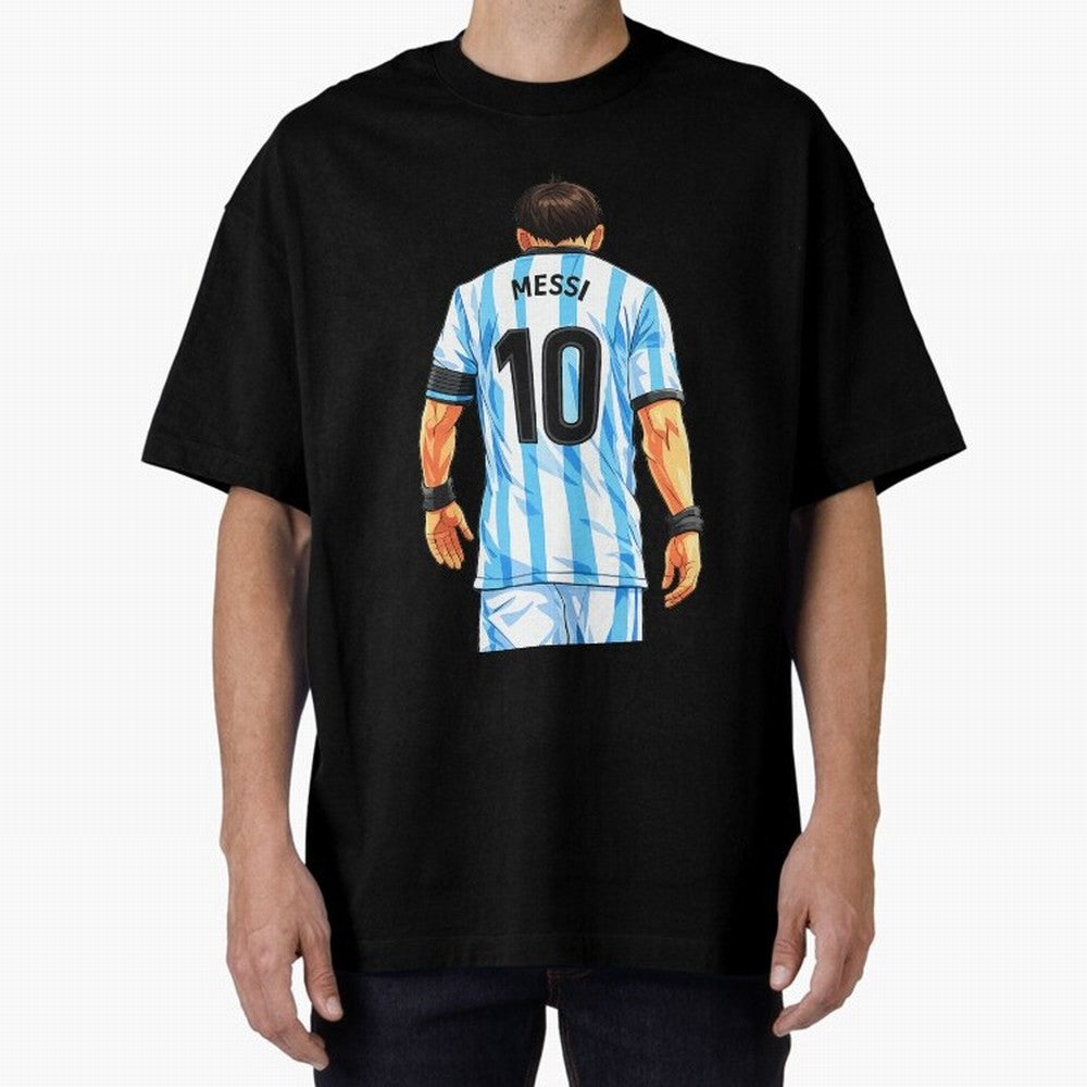 Messi Argentina 10 Oversized T-Shirt Create the FIFA World Cup 2026 Group Stage Journey through CR7 and Messi Highlights, France Pride, Champion Mindset, Group Stage Buzz, Knockout Tension and Passionate Fan Culture; Perfect for Fans, Collectors,