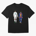 Cristiano Ronaldo And Messi Oversized T-Shirt Celebrate Football Heritage in Global Football Passion for FIFA World Cup 2026 USA Canada Mexico, with Cristiano Ronaldo, Haaland and CR7, Spain, Worldwide Fan Energy, Dramatic Goals, Stadium Lights and