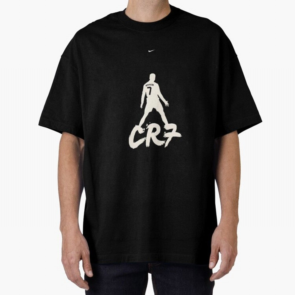 Cristiano Ronaldo CR7 Minimalist Silhouette Football Art Oversized T-Shirt Discover FIFA World Cup 2026 USA Canada Mexico Spirit, Inspired by France and Portugal, Neymar, Haaland and Cristiano Ronaldo, Football Festival Excitement, Trophy