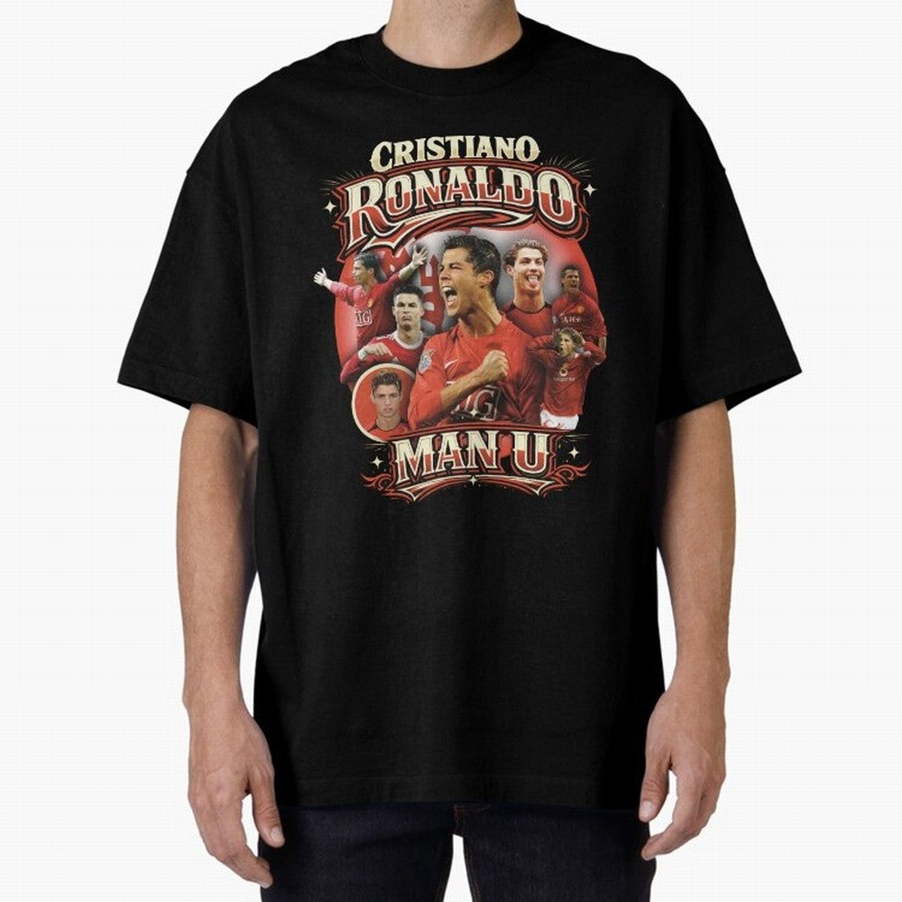 Cristiano Ronaldo Manchester United Oversized T-Shirt Bring a Champion Mindset to the FIFA World Cup 2026 Group Stage Journey through Cristiano Ronaldo, Haaland and CR7 Highlights, France Pride, Championship Spirit, Famous Goals, Roaring Crowds and