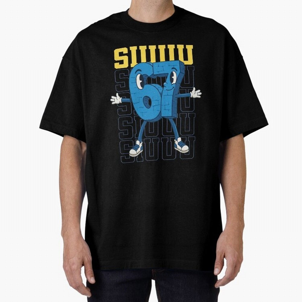 Funny Siuuu 67 Six Seven Soccer Shirt Oversized T-Shirt Show Fan Pride Across Match Day Hype around FIFA World Cup 2026 USA Canada Mexico, Haaland, Portugal, Spain and Germany, Championship Spirit, Famous Goals, Roaring Crowds and International